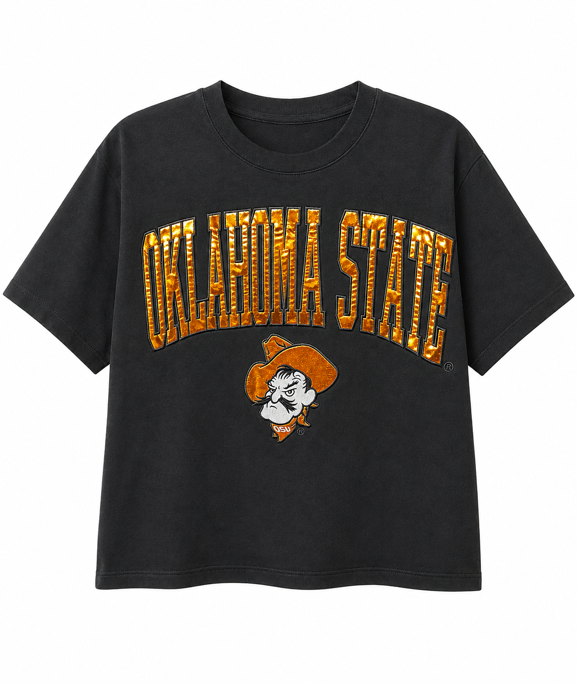 BB Stadium Blk OK State/Pete Head & Shine Top