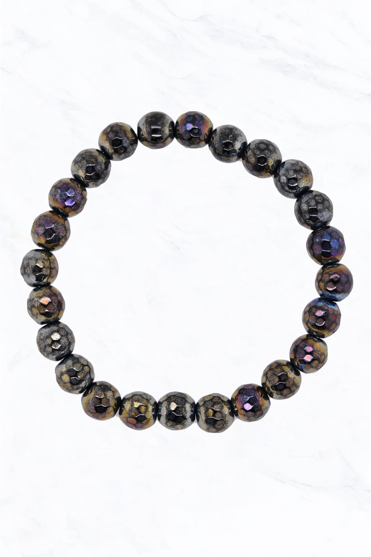 Semi Genuine Stone Singles Stretch Bracelet