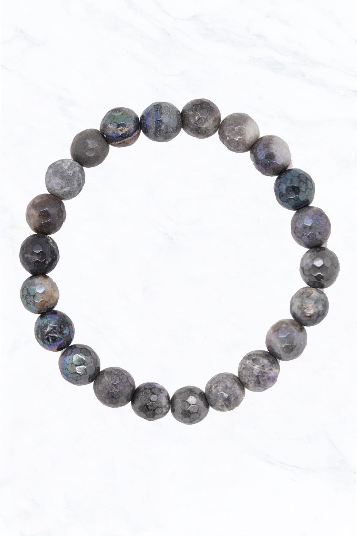 Semi Genuine Stone Singles Stretch Bracelet