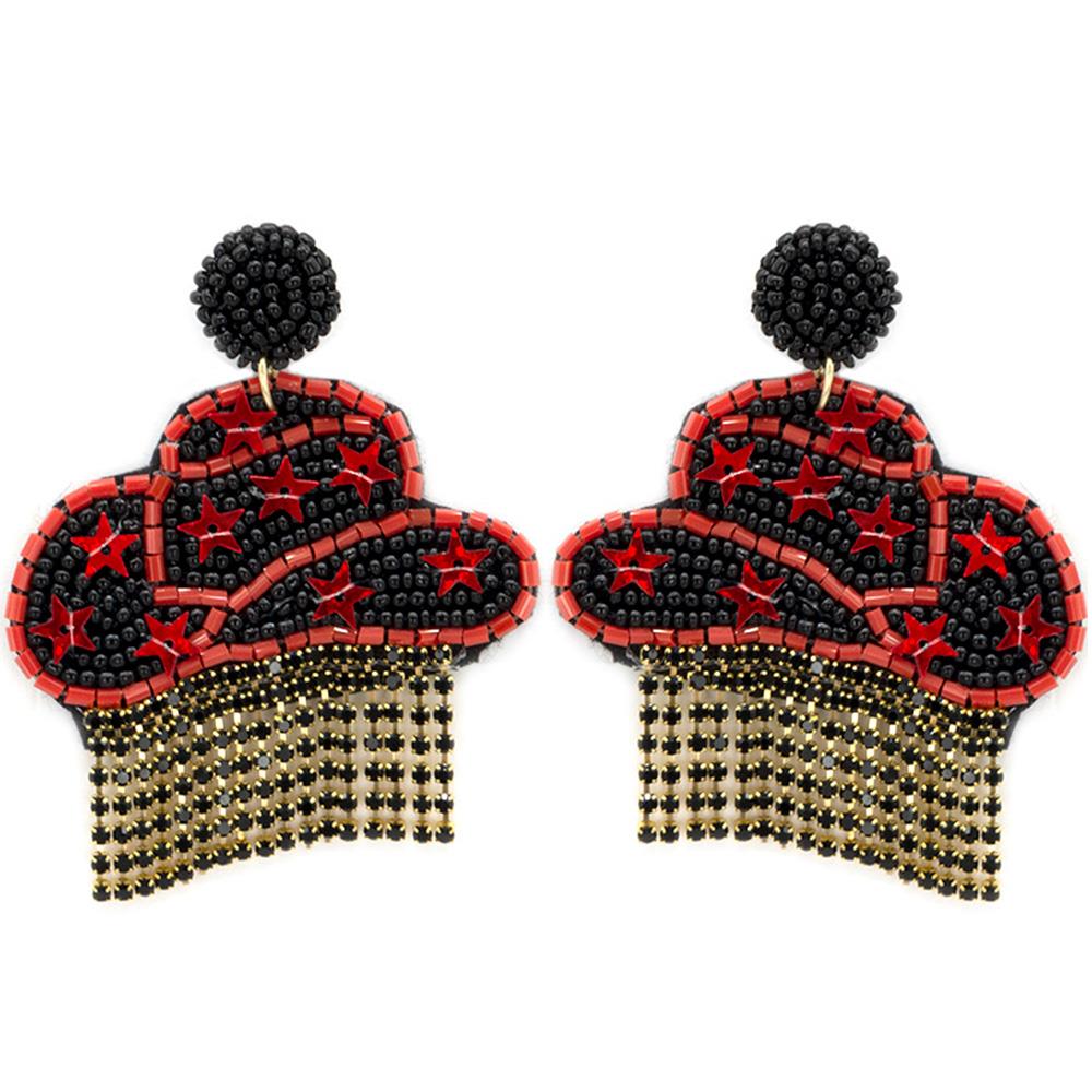 Cowgirl Fringe Game Day Earrings