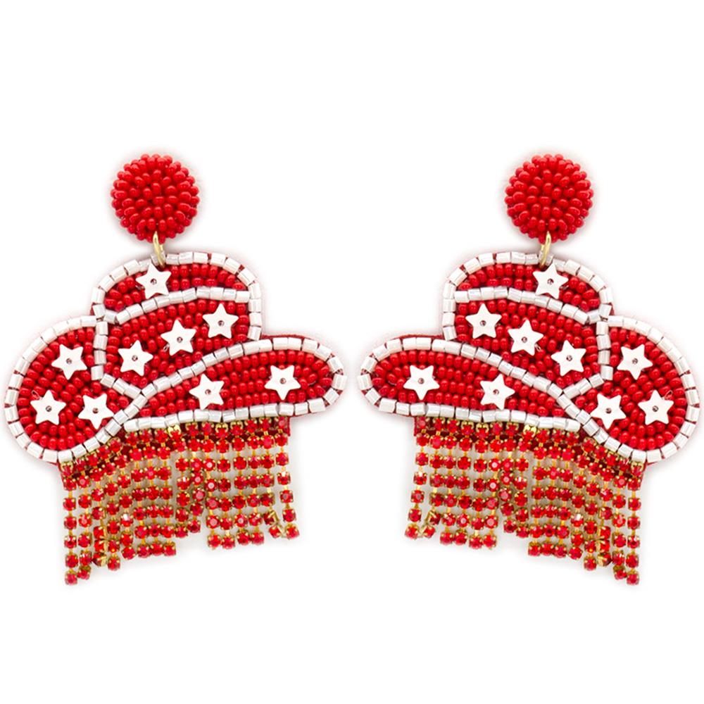 Cowgirl Fringe Game Day Earrings