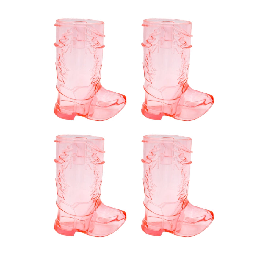 Western Pink Boot Shot Glasses