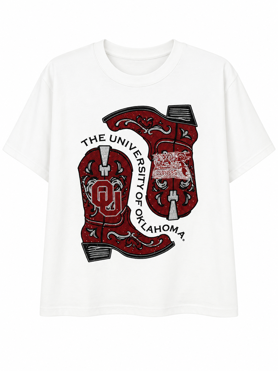 BB Stadium White OU Boots/Stones Top
