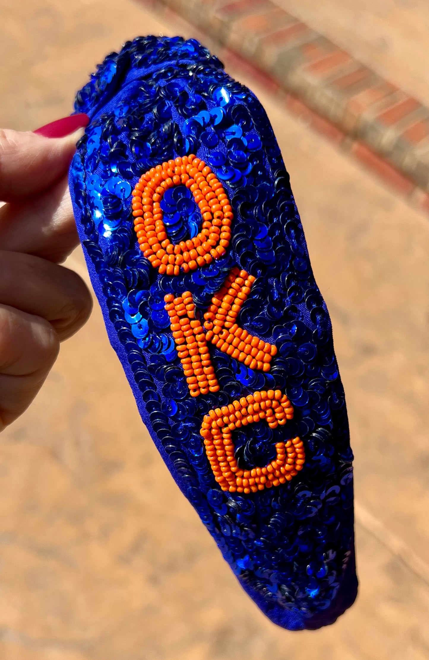 T OKC Blue Sequin Headband