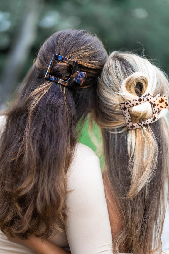 TELETIES Square Flat Hair Clip-Medium
