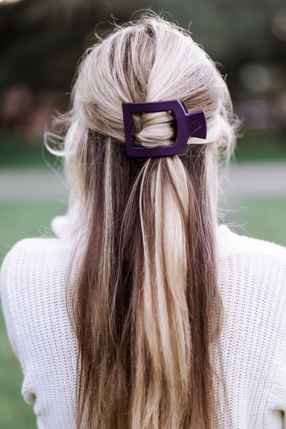 TELETIES Square Flat Hair Clip-Medium
