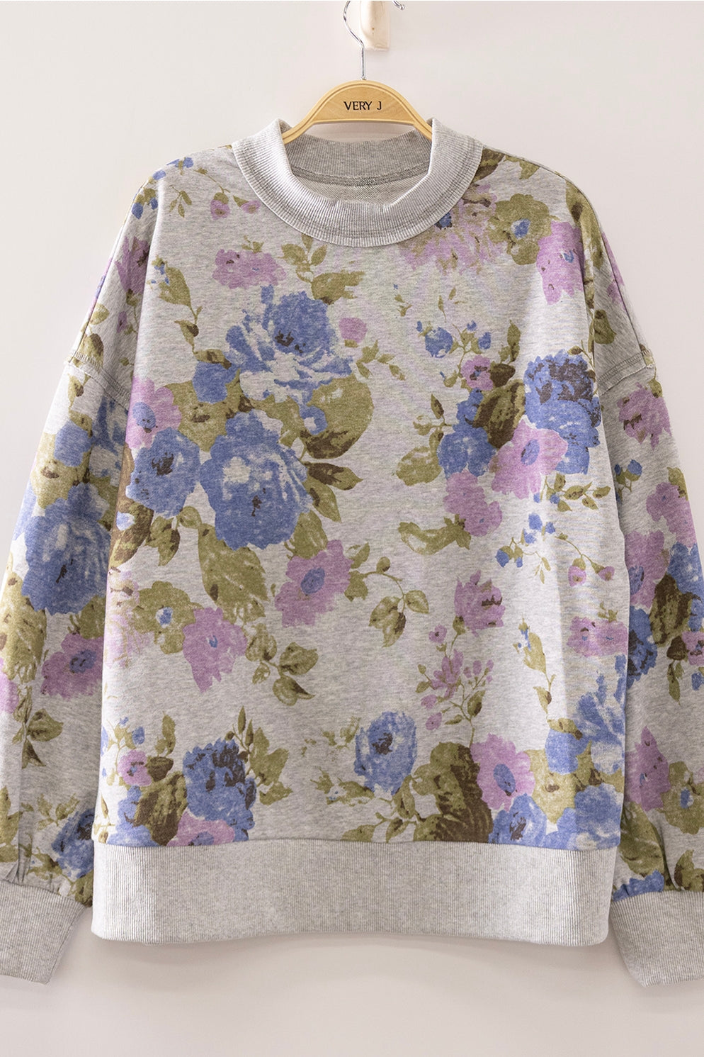Floral Print Sweatshirt Top