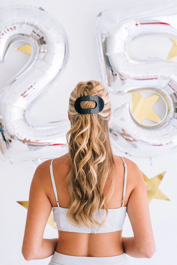 TELETIES Round Flat Hair Clip-Large