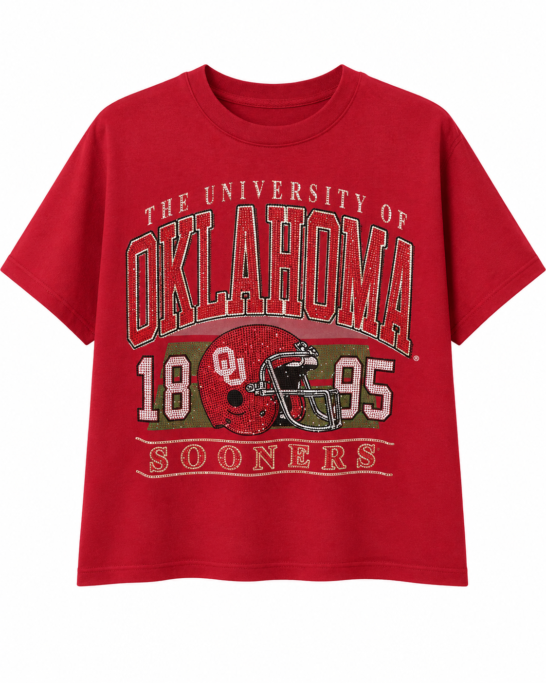 BB Stadium Crimson OU Helmet/Stones Top