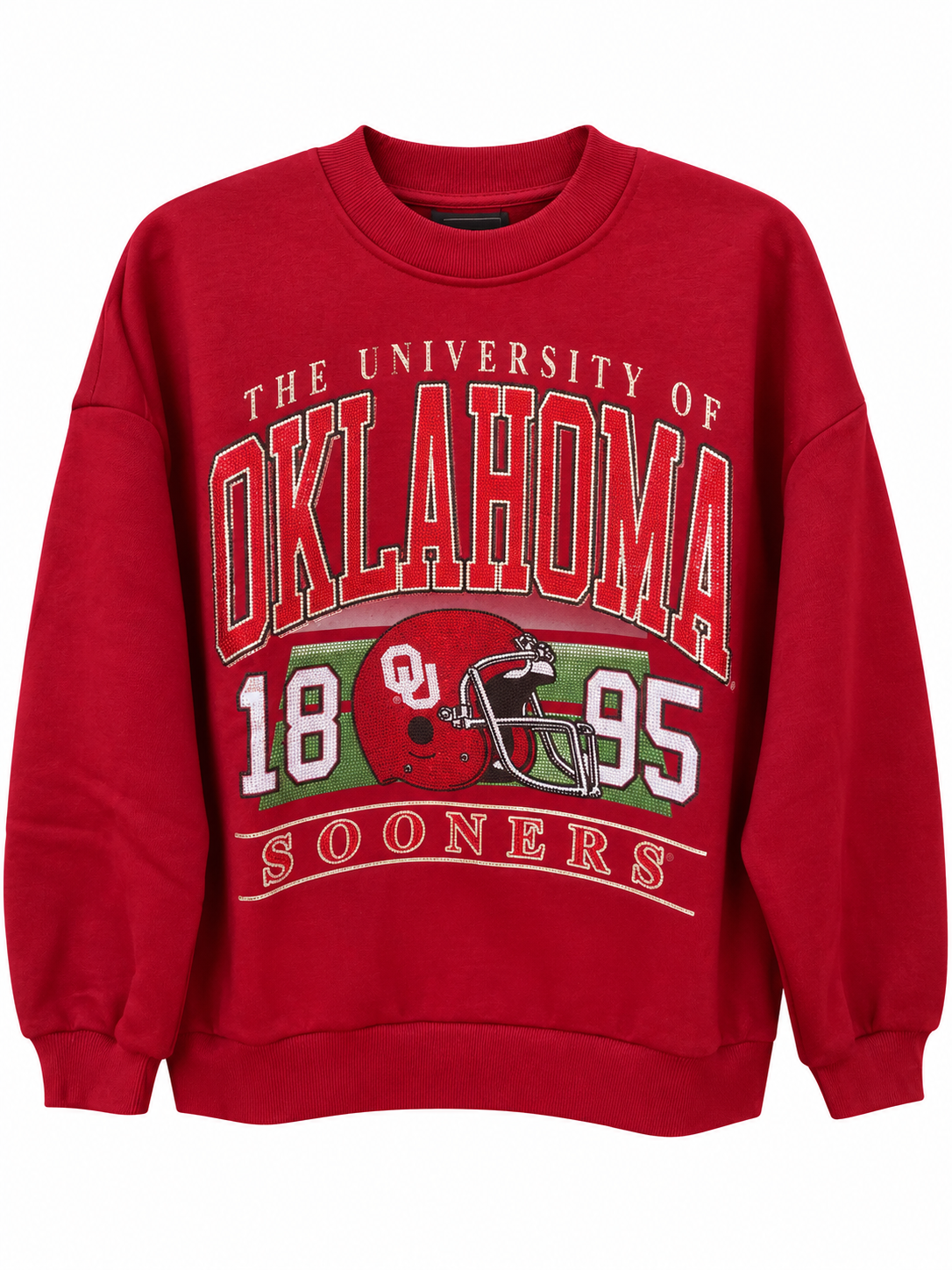 OU Stadium Helmet & Stone Fleece Sweatshirt