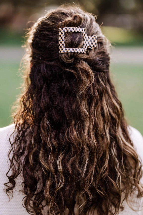 TELETIES Square Flat Hair Clip-Small