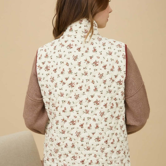 Floral Quilted Vest