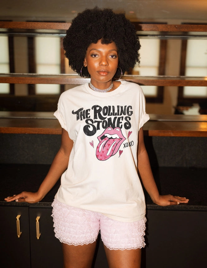 Rolling Stones Valentine's Day XOXO Thrifted Graphic Tee