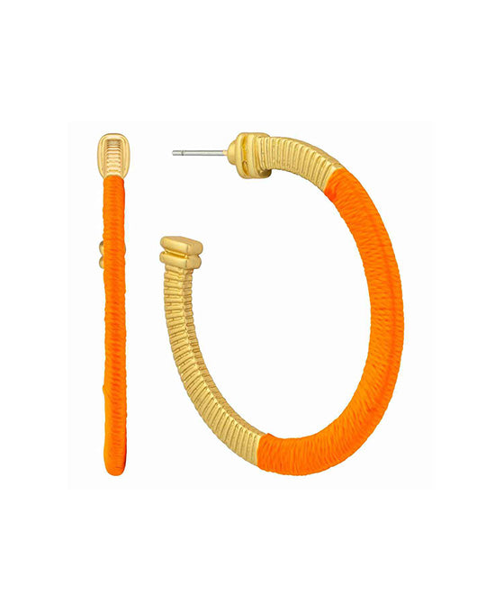 Threaded Hoop Earrings