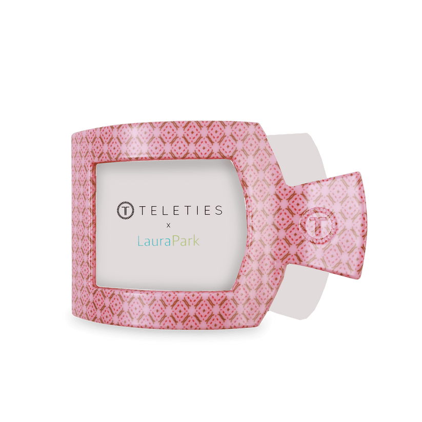 TELETIES Berry Cozy Square Flat Hair Clip-Medium