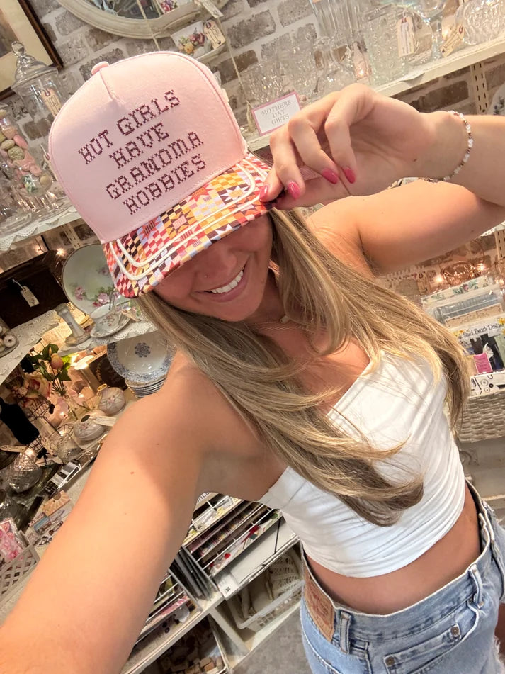 Hot Girls Have Grandma Hobbies Trucker Hat