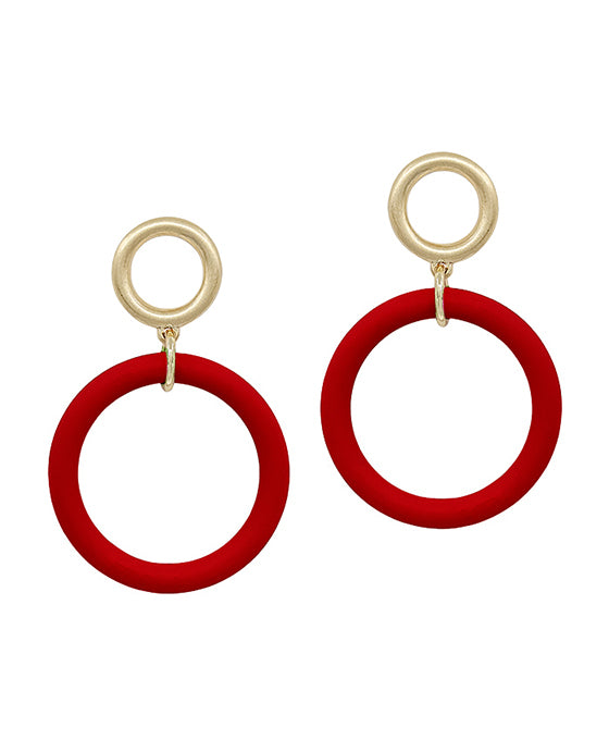 Round Metal Color Coated Earrings