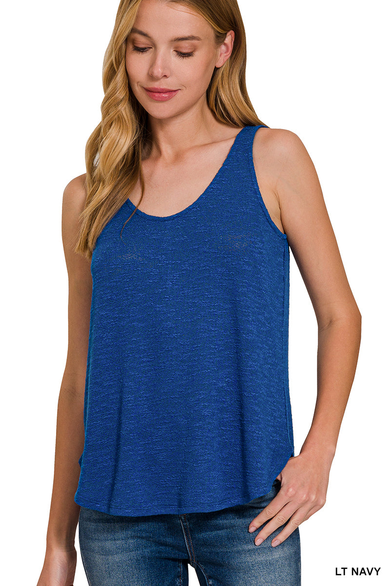 Zenana Hacci Tank Top