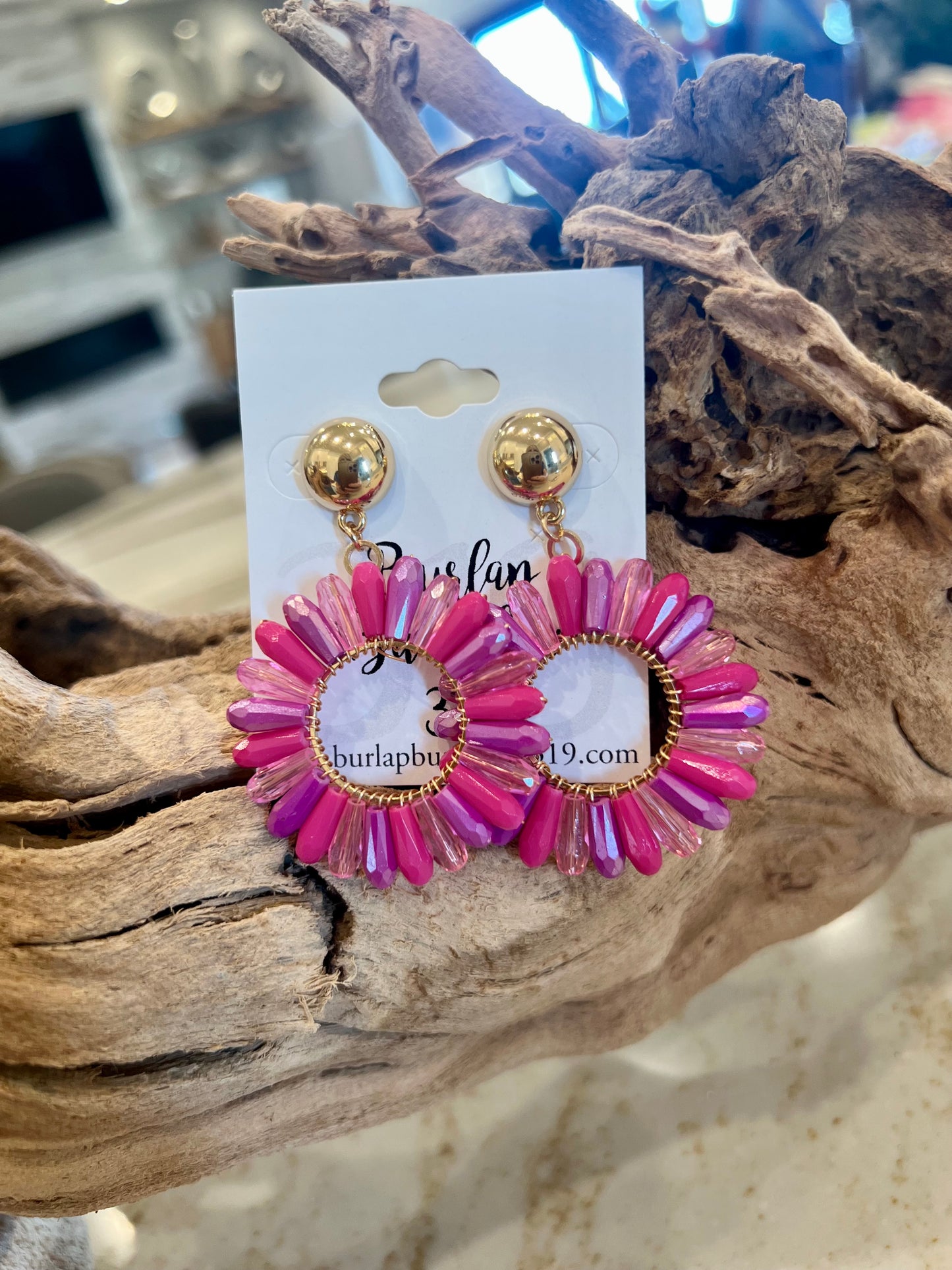 A Drop Of Color Crystal Bead Earrings