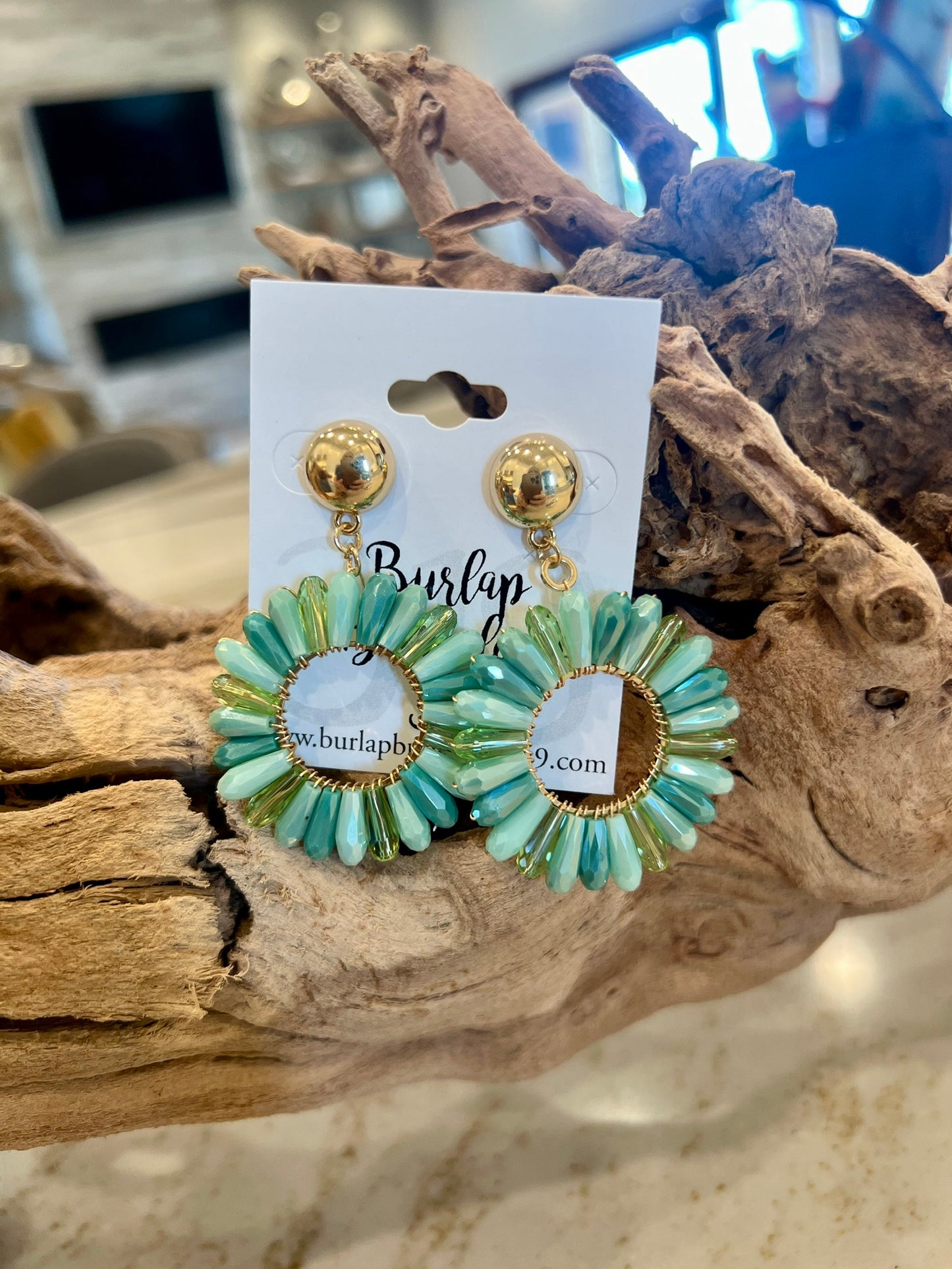 A Drop Of Color Crystal Bead Earrings
