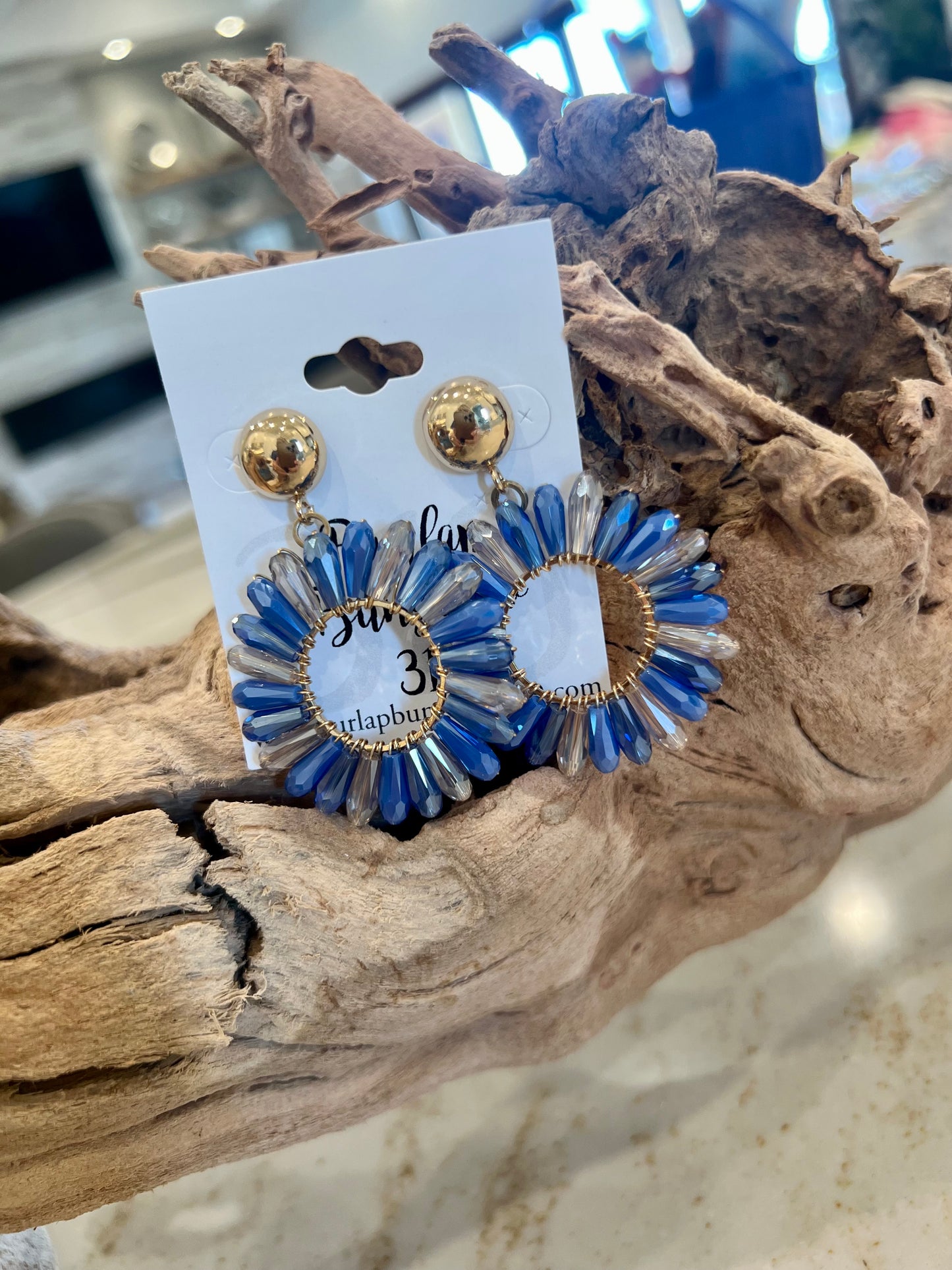 A Drop Of Color Crystal Bead Earrings