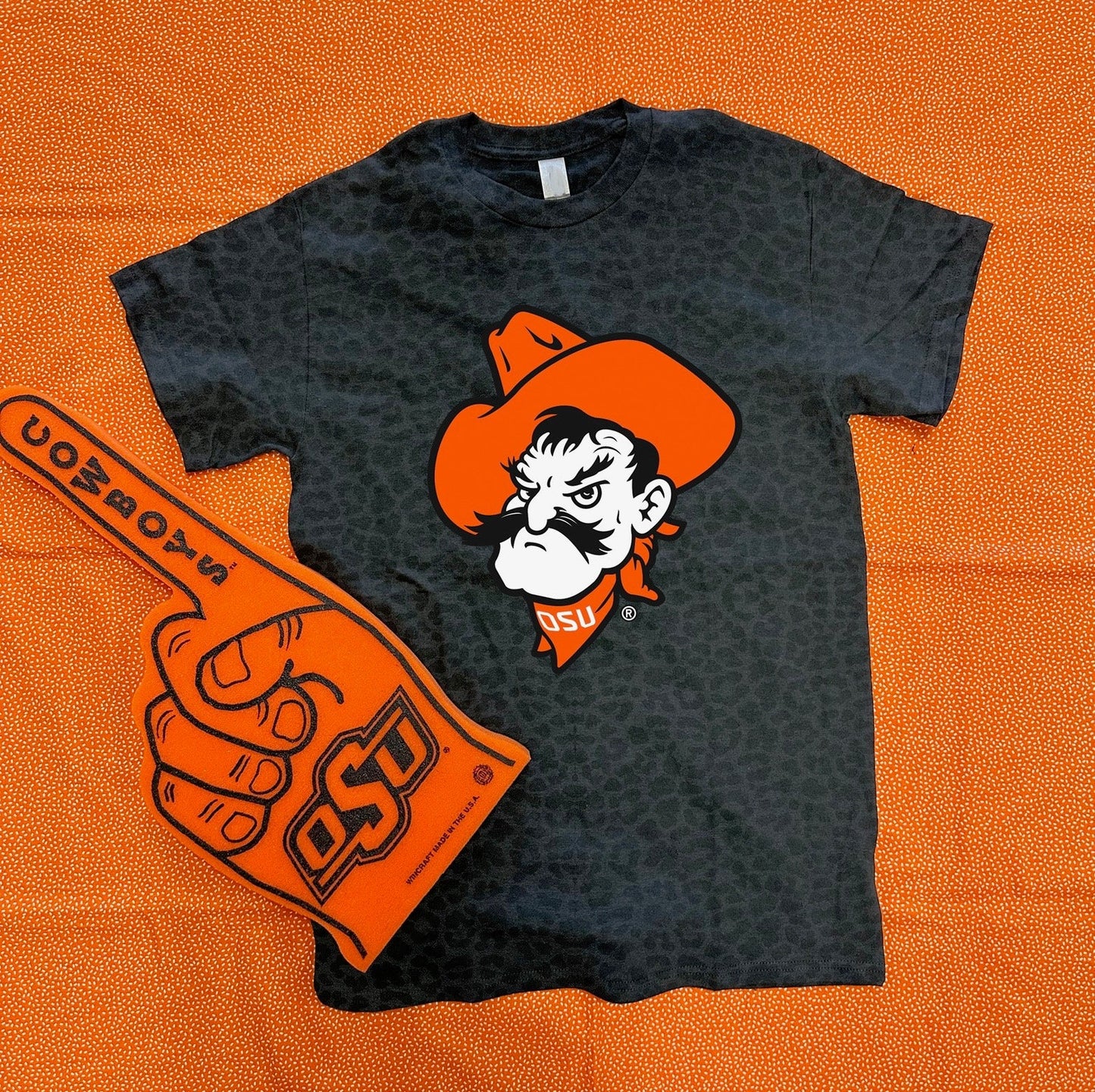 CJ OSU Leopard Pistol Pete Graphic Tee