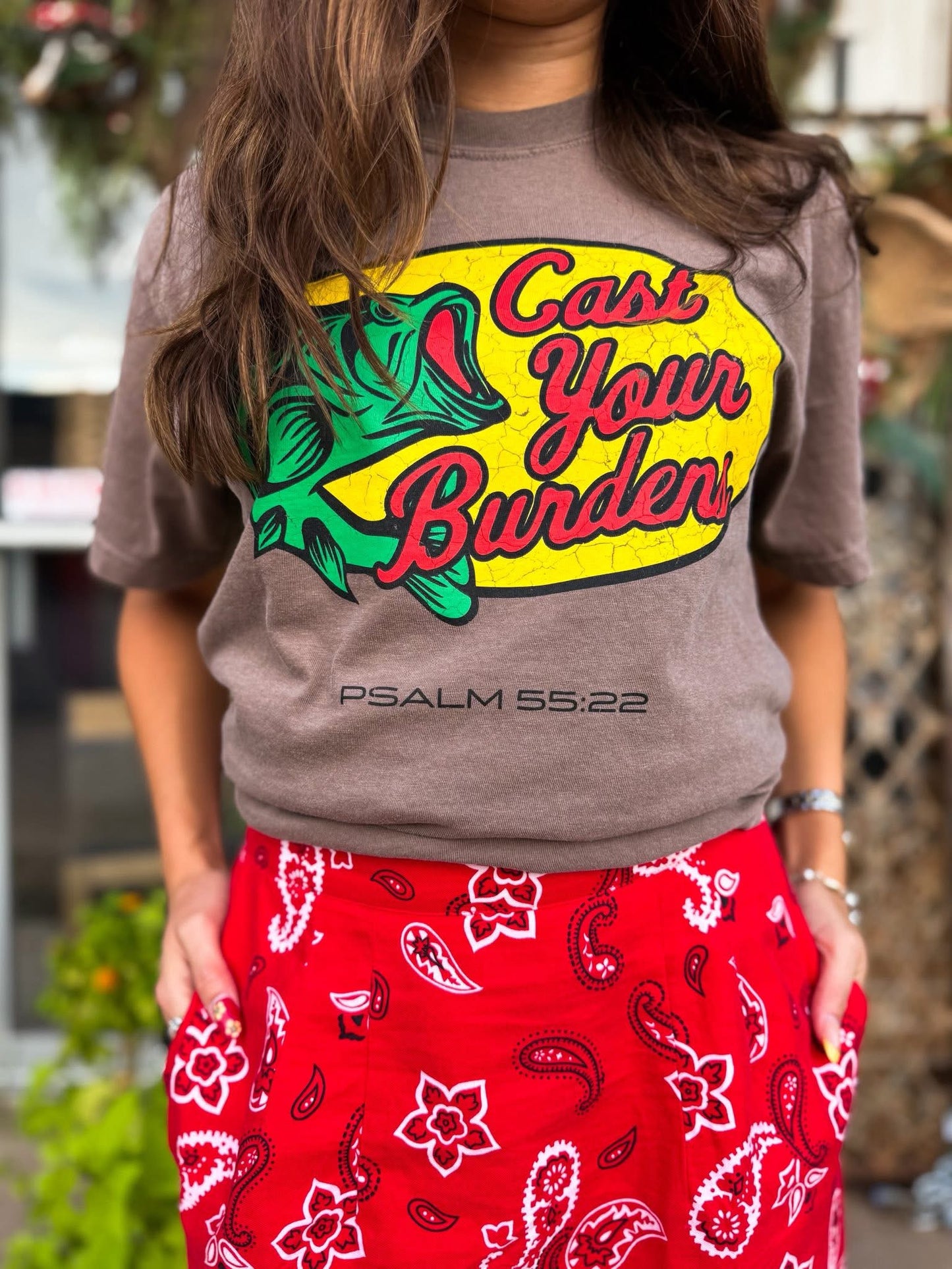 Cast Your Burdens Psalm 55:22 Graphic Tee