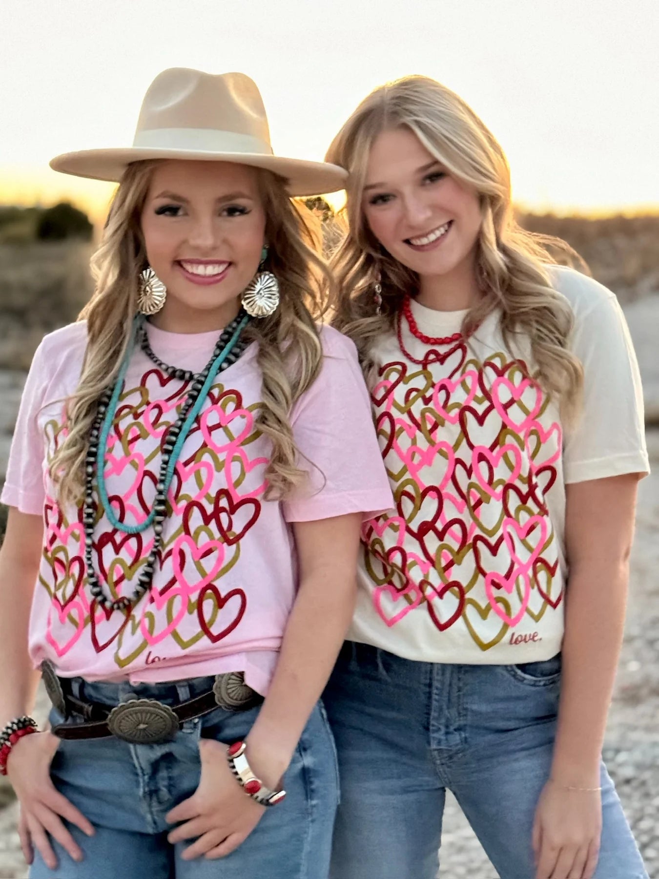 Cluster of Hearts Graphic Tee by Texas True Threads