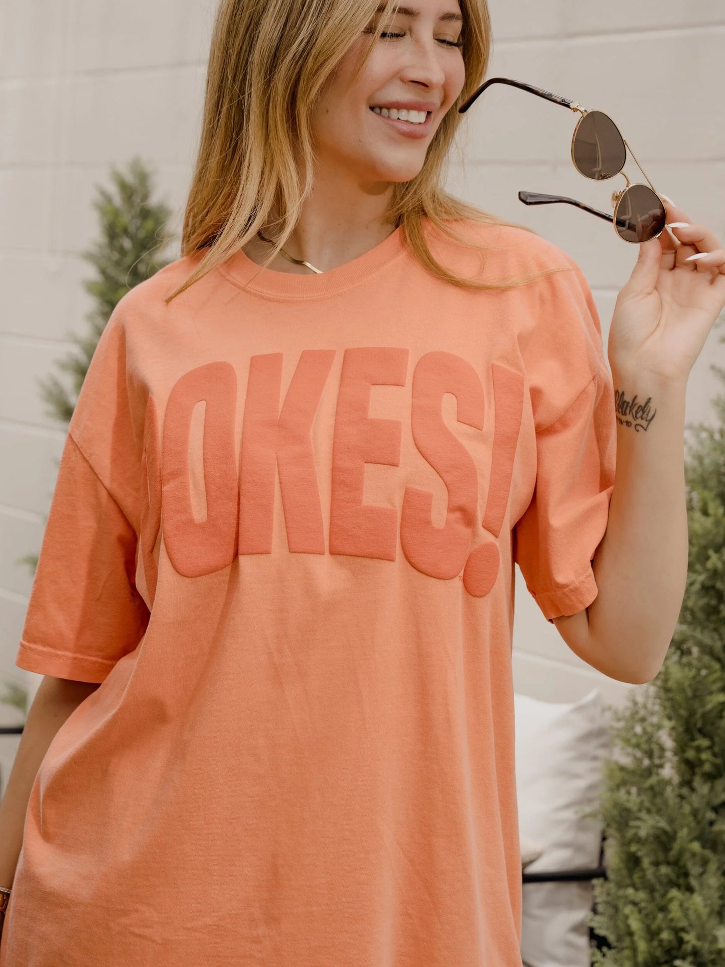 OSU Cowboys Pokes Mono Puff Orange Graphic Tee