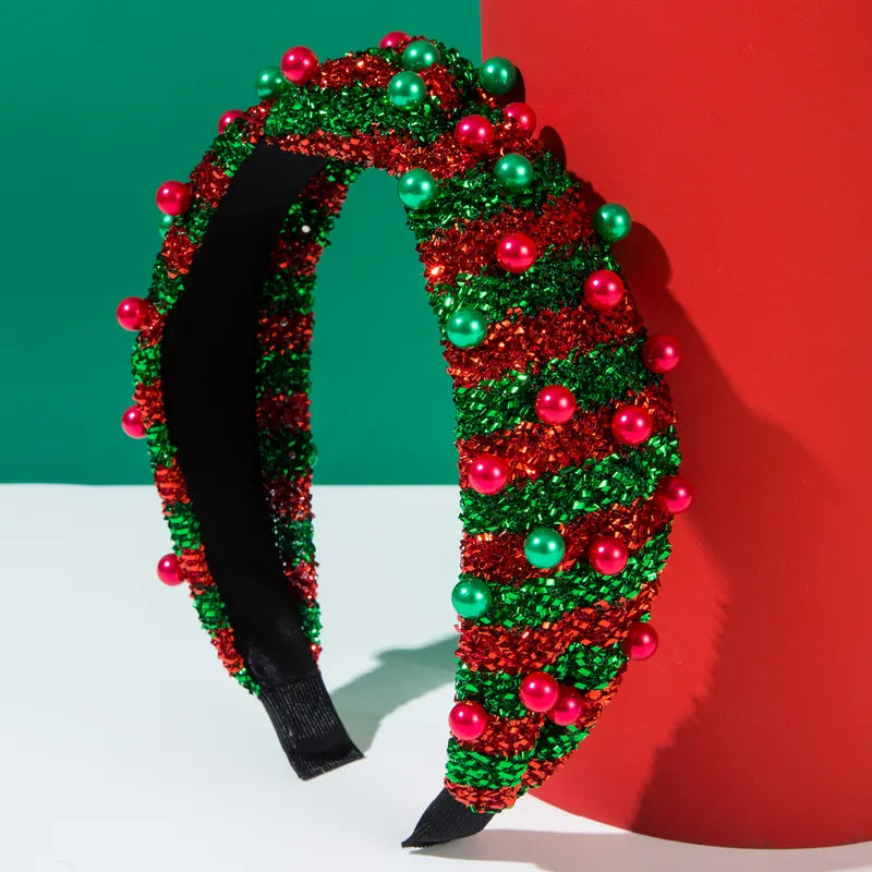 Metallic Stripe Christmas Headband