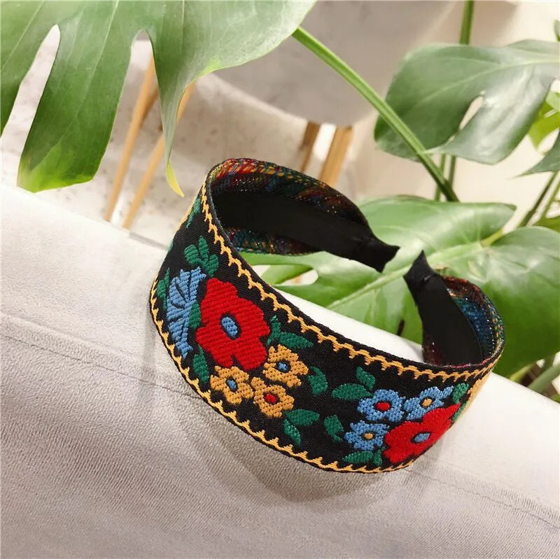 Boho Embroidered Headbands