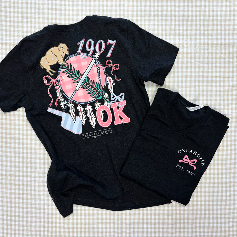 **Coming Soon** CJ Oklahoma Storyboard V-Neck Graphic Tee