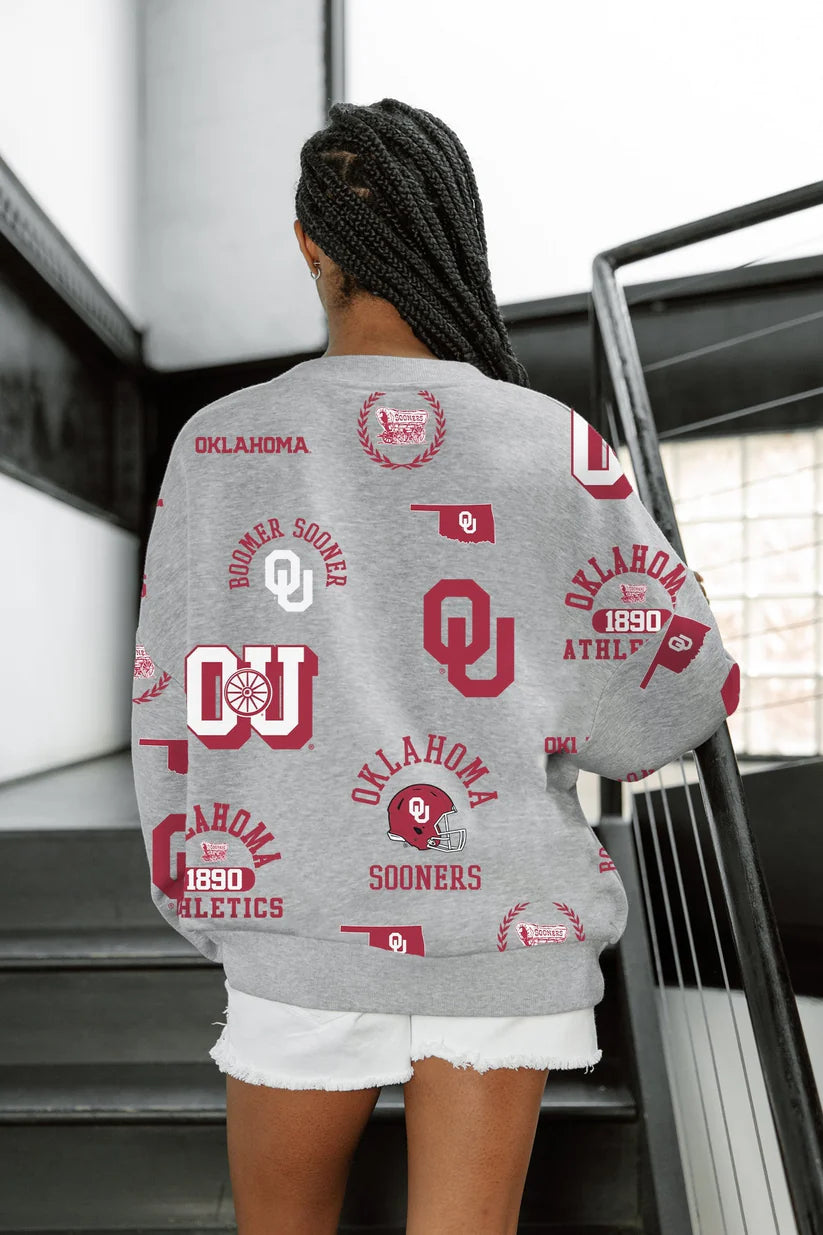 GC Oklahoma Sooners Always On Repeat Premium Fleece Crew Sweatshirt