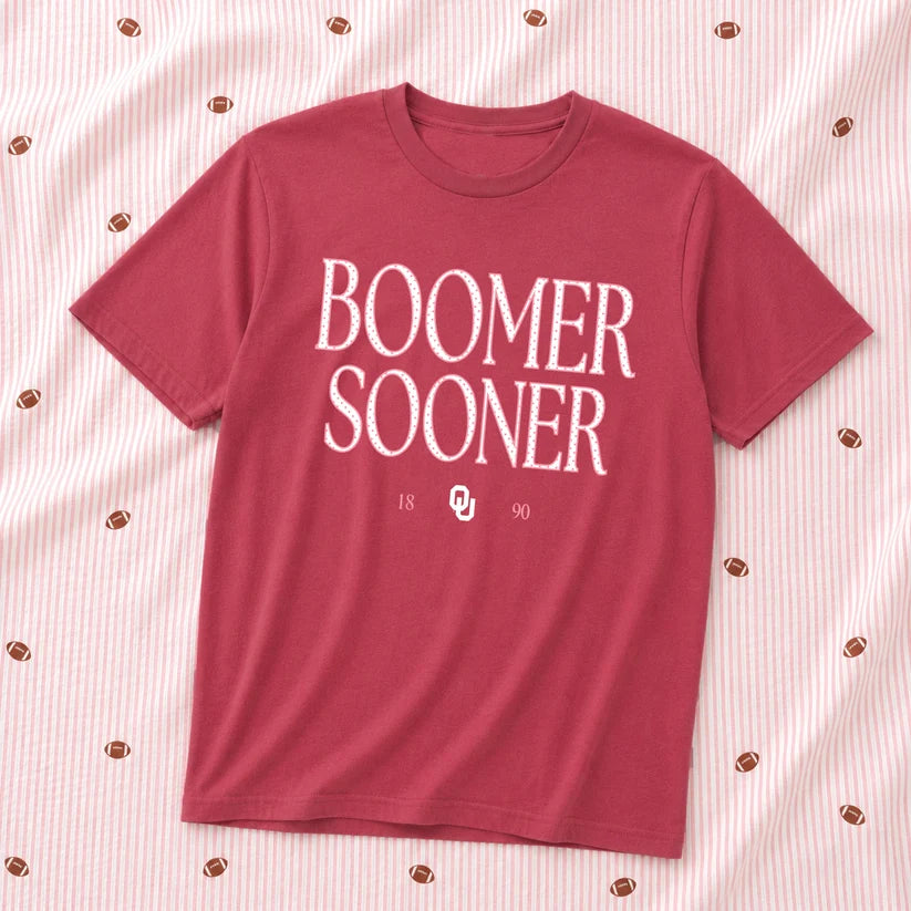 CJ Boomer Sooner Classic Polkadot Graphic Tee
