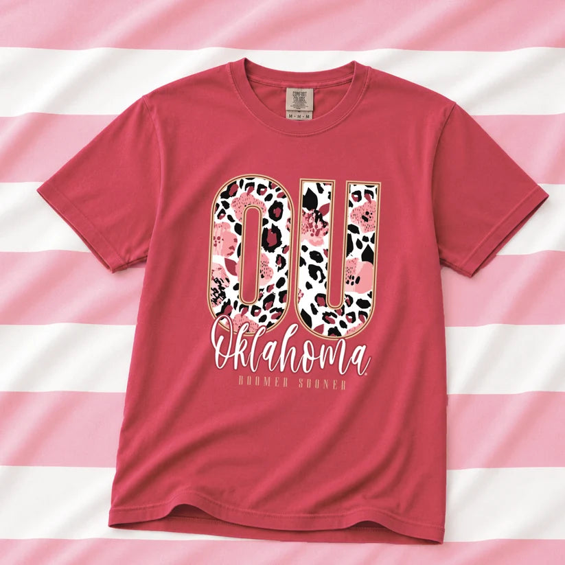CJ OU Mixed Pattern Graphic Tee