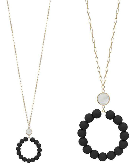 Clay Ball Round Pendant Necklace