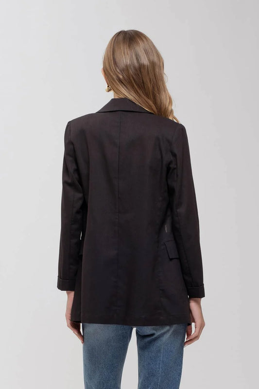 Just Me 3/4 Cuff Sleeve Blazer