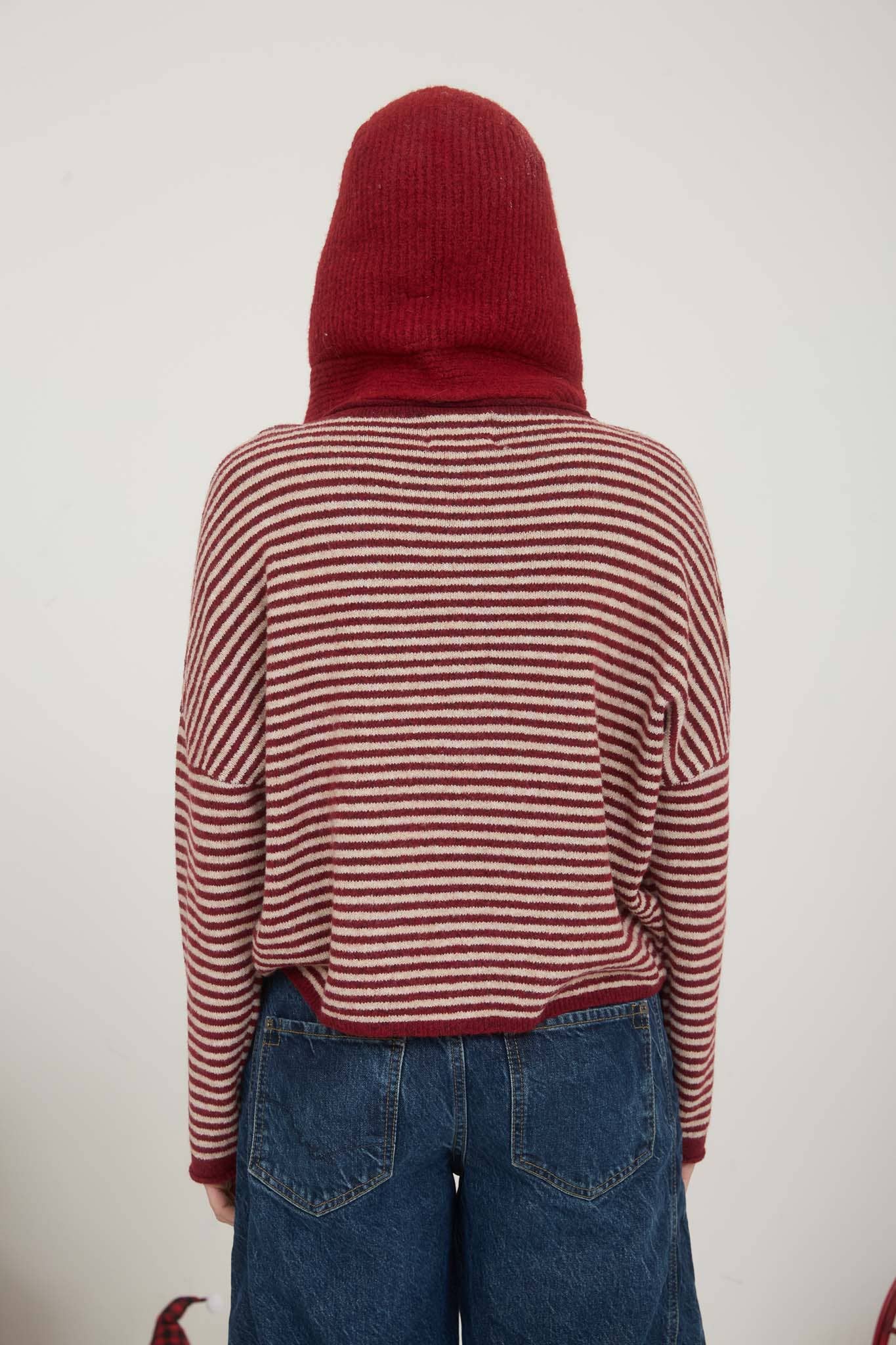 Striped Raw Edge Cardigan