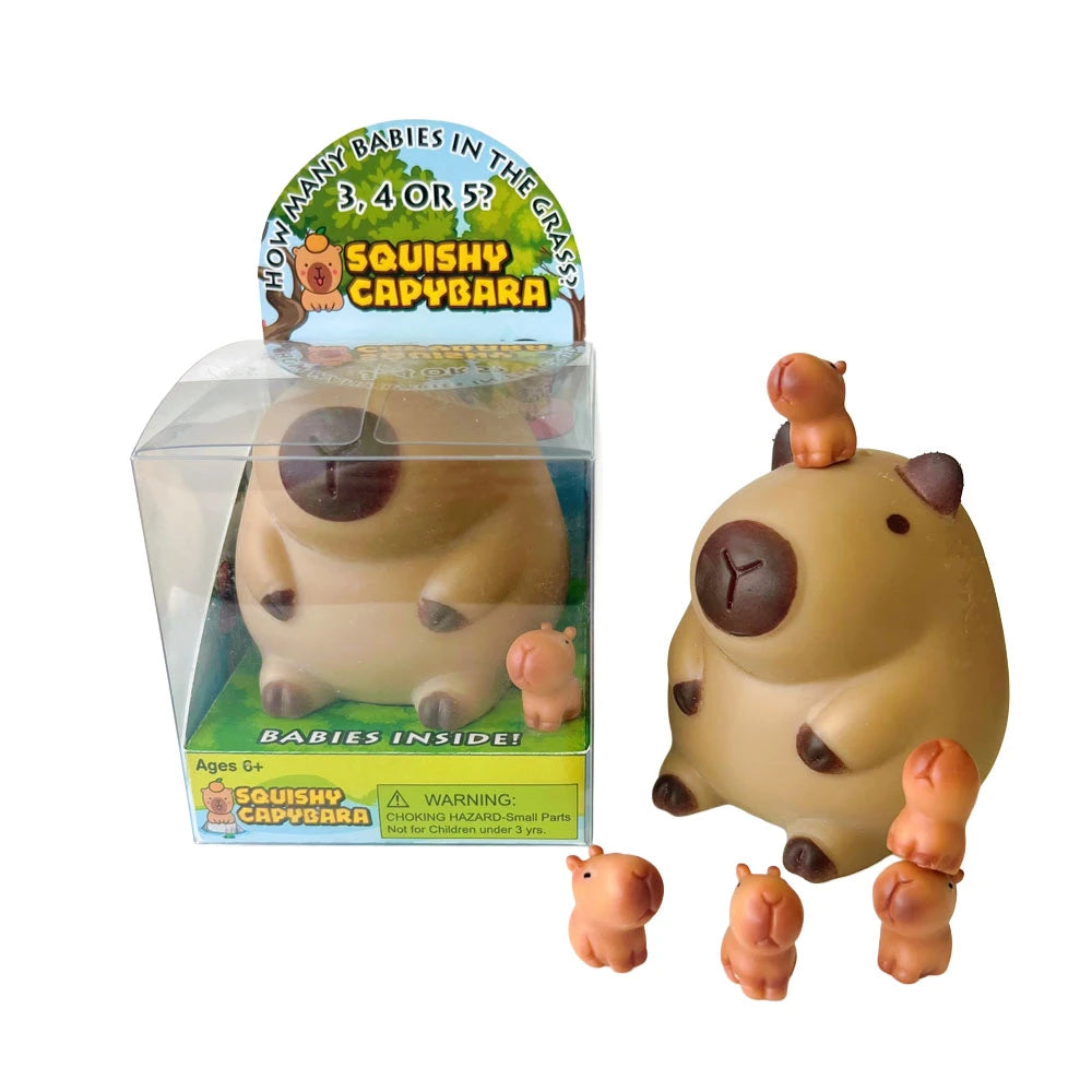 Squishy Capybara With Surprise Babies