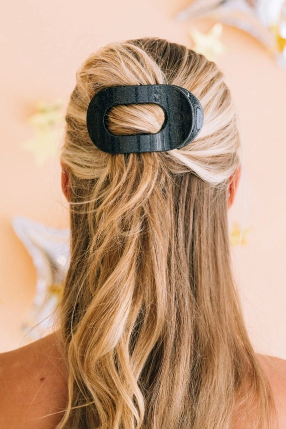 TELETIES Round Flat Hair Clip-Medium