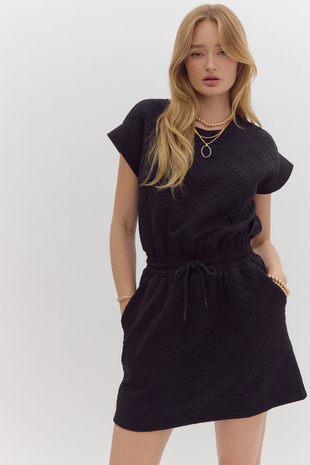 Entro Textured Short Dress Burlap Bungalow 319 Entro Textured Short Dress Burlap Bungalow 319