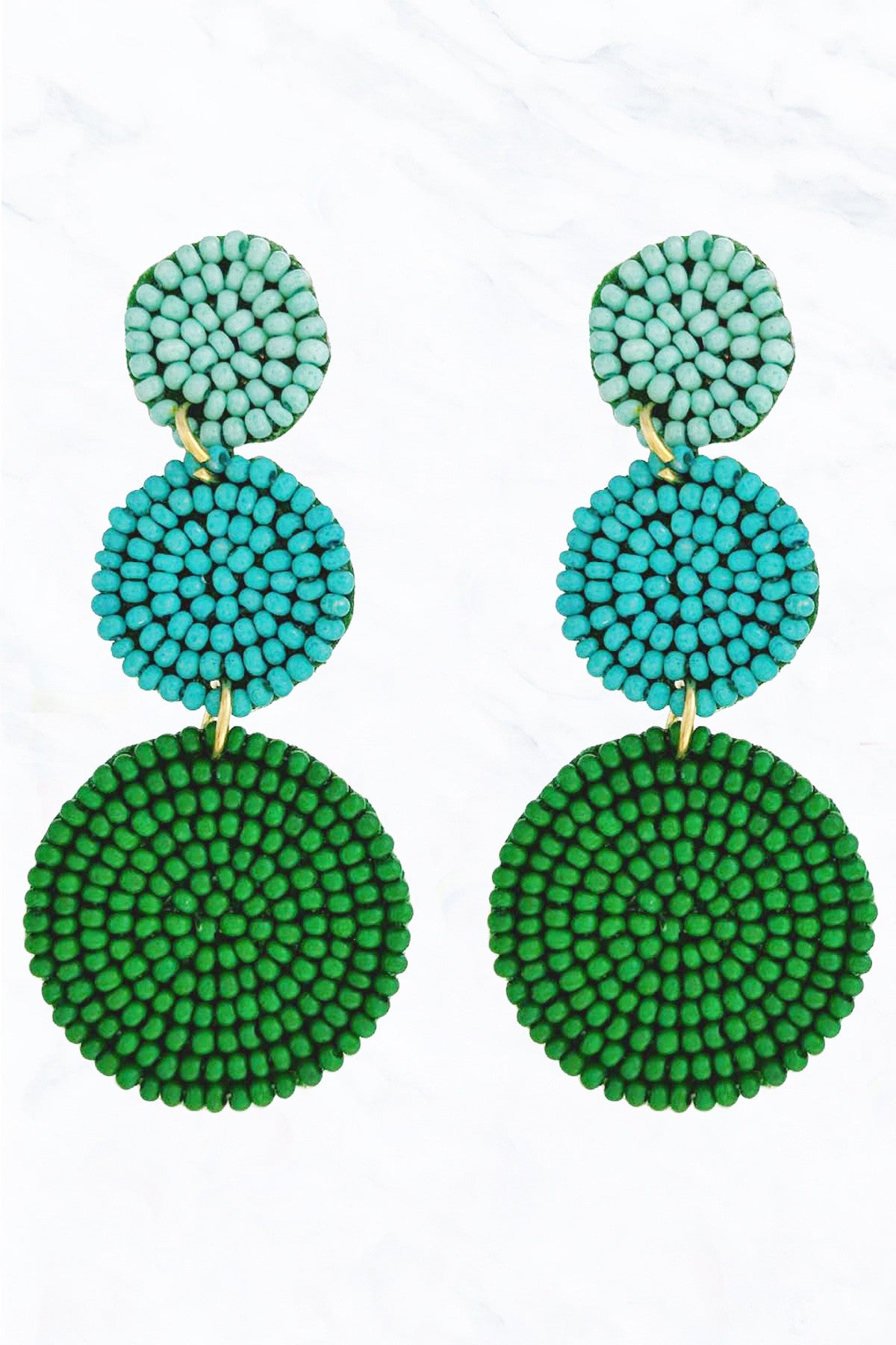 Seed Bead Circle Dangle Earring