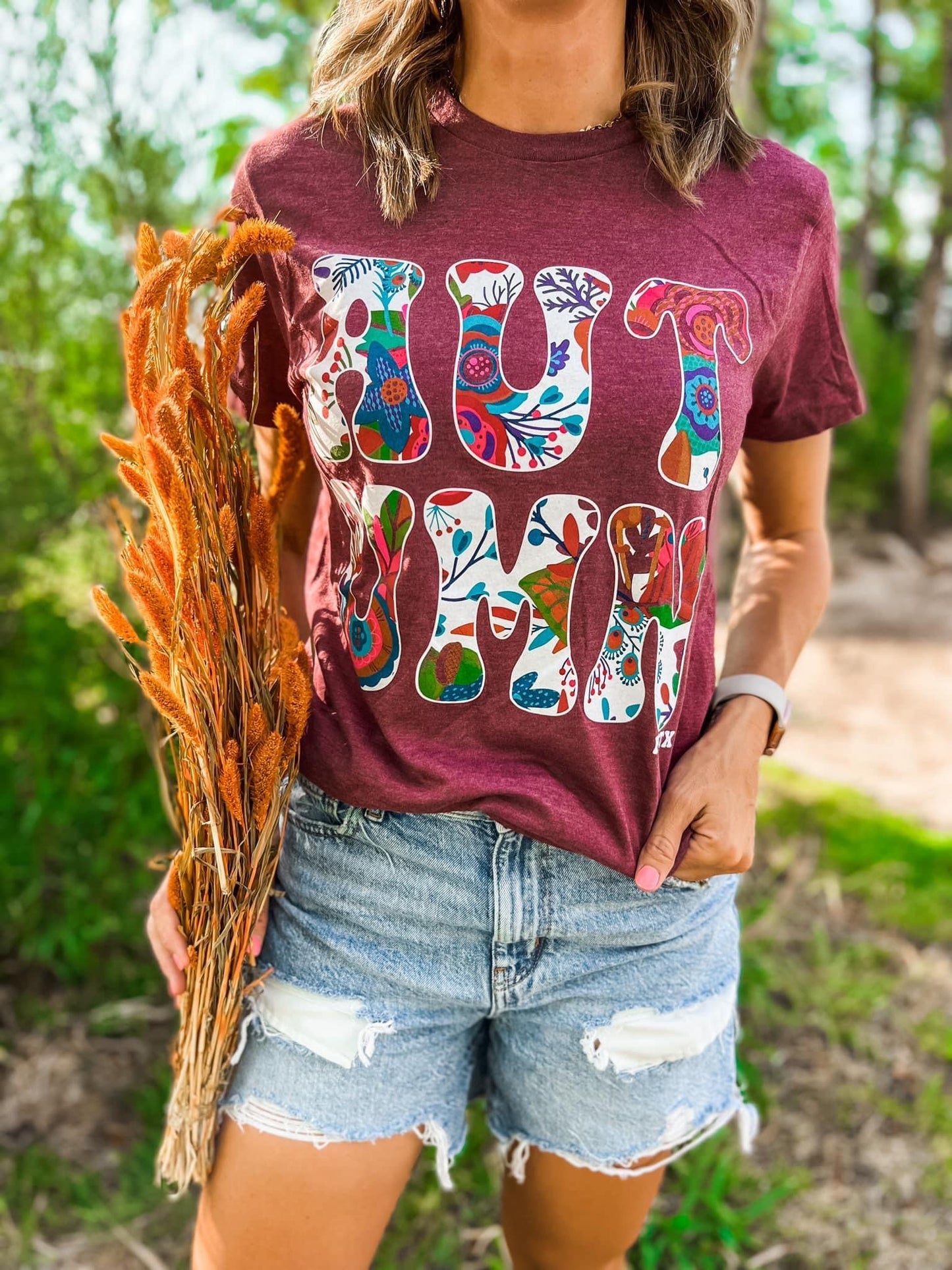 PPTX Autumn Floral Graphic Tee