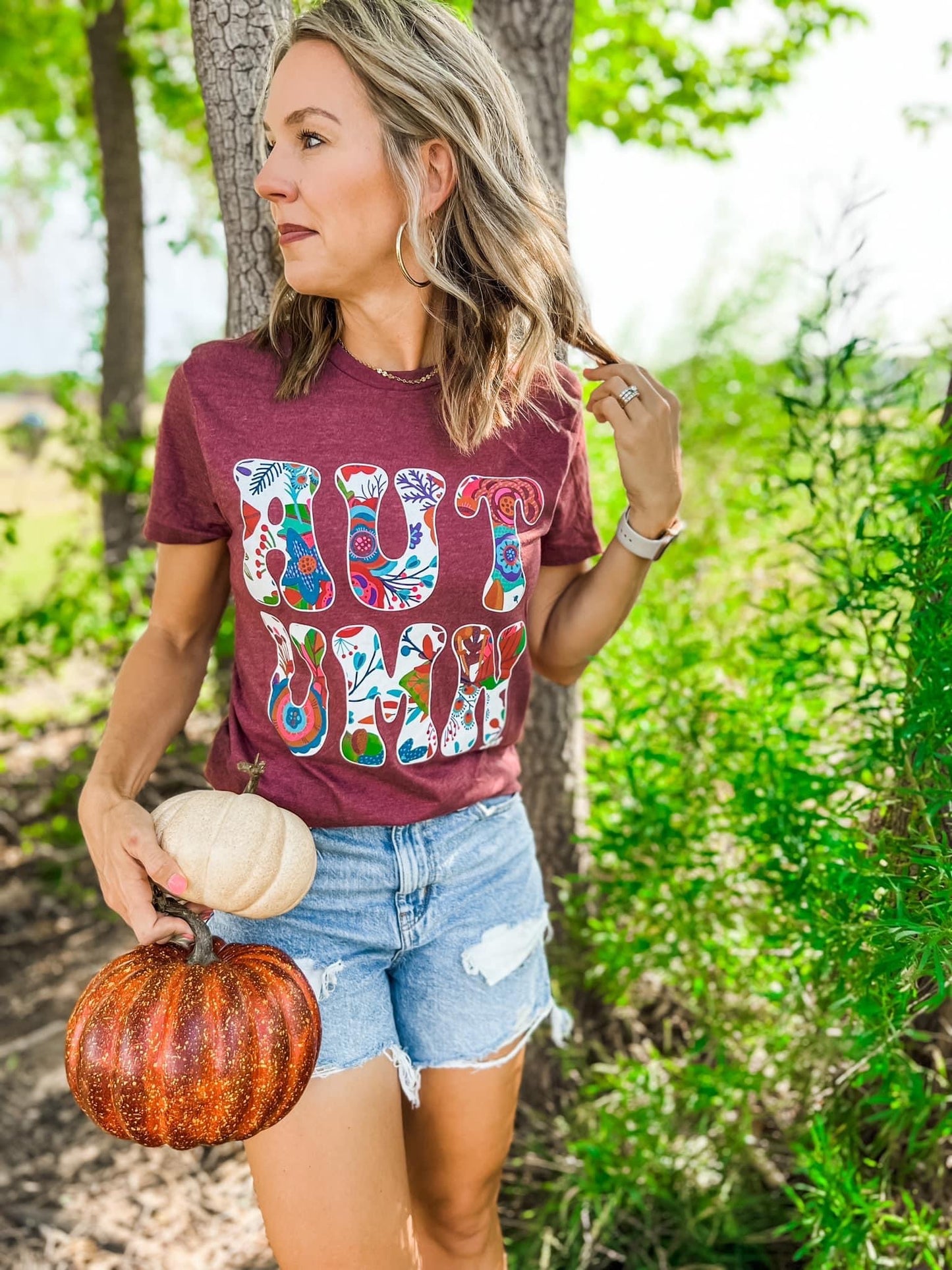 PPTX Autumn Floral Graphic Tee