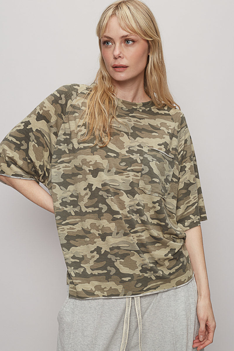 Vintage Stone Wash Pocket Top
