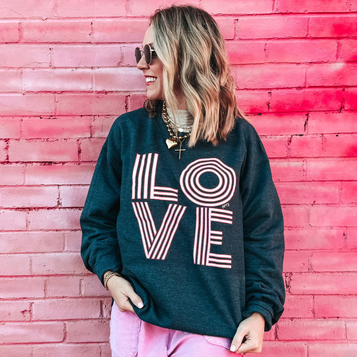 Retro LOVE Graphic Sweatshirt