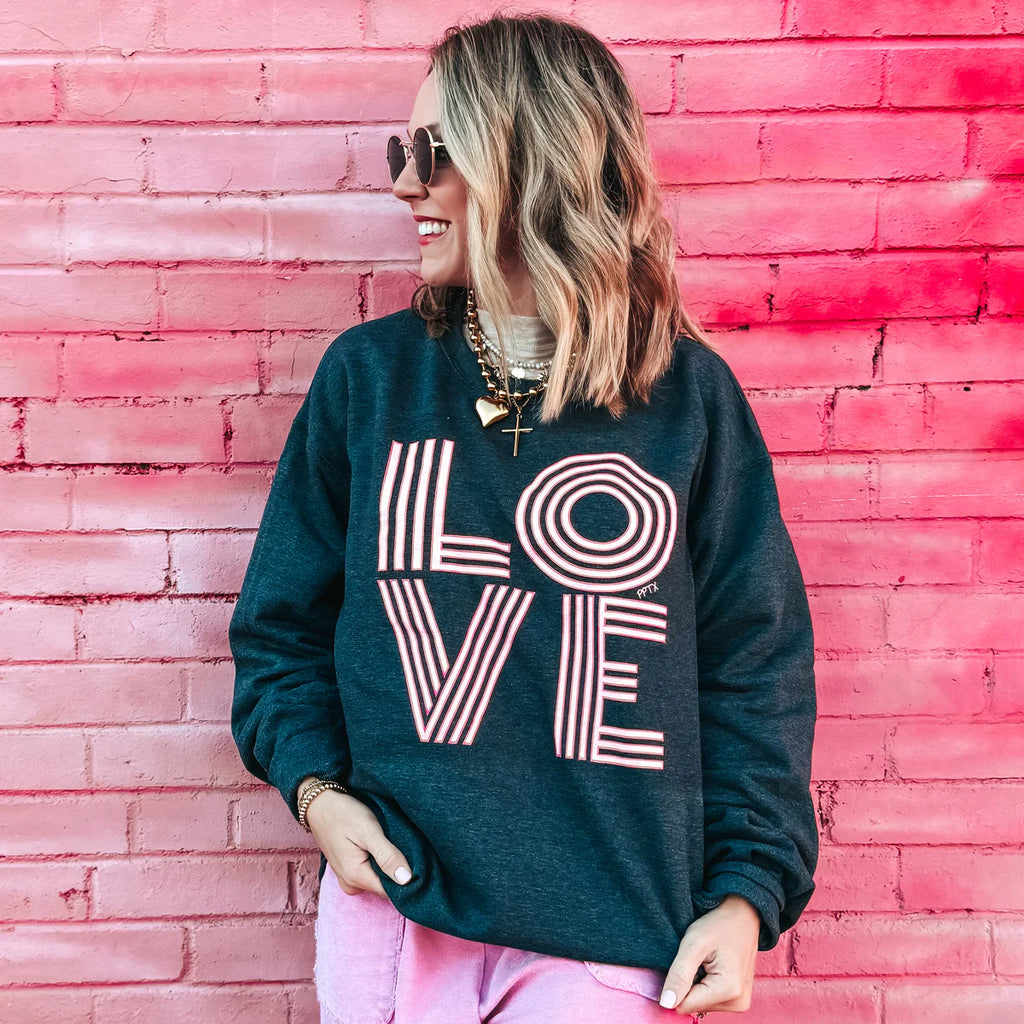 Retro LOVE Graphic Sweatshirt