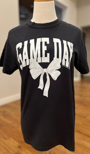 CJ Gameday Bow Comfort Color Graphic Tee