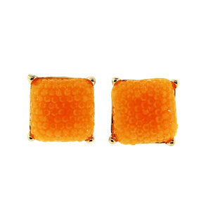 Square Rhinestone Stud Earrings