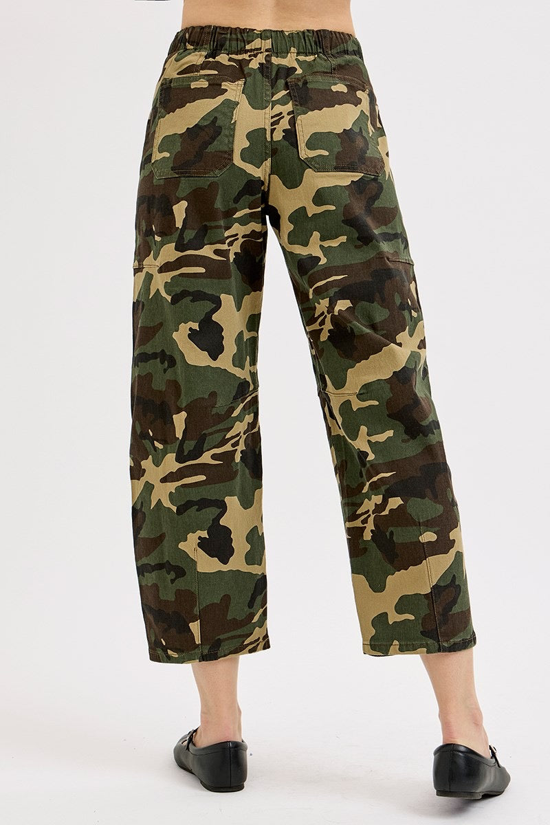 Risen Camo Mid Rise Barrel Slug Pants